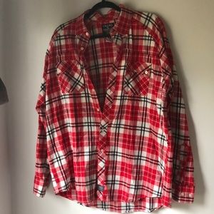 red plaid flannel